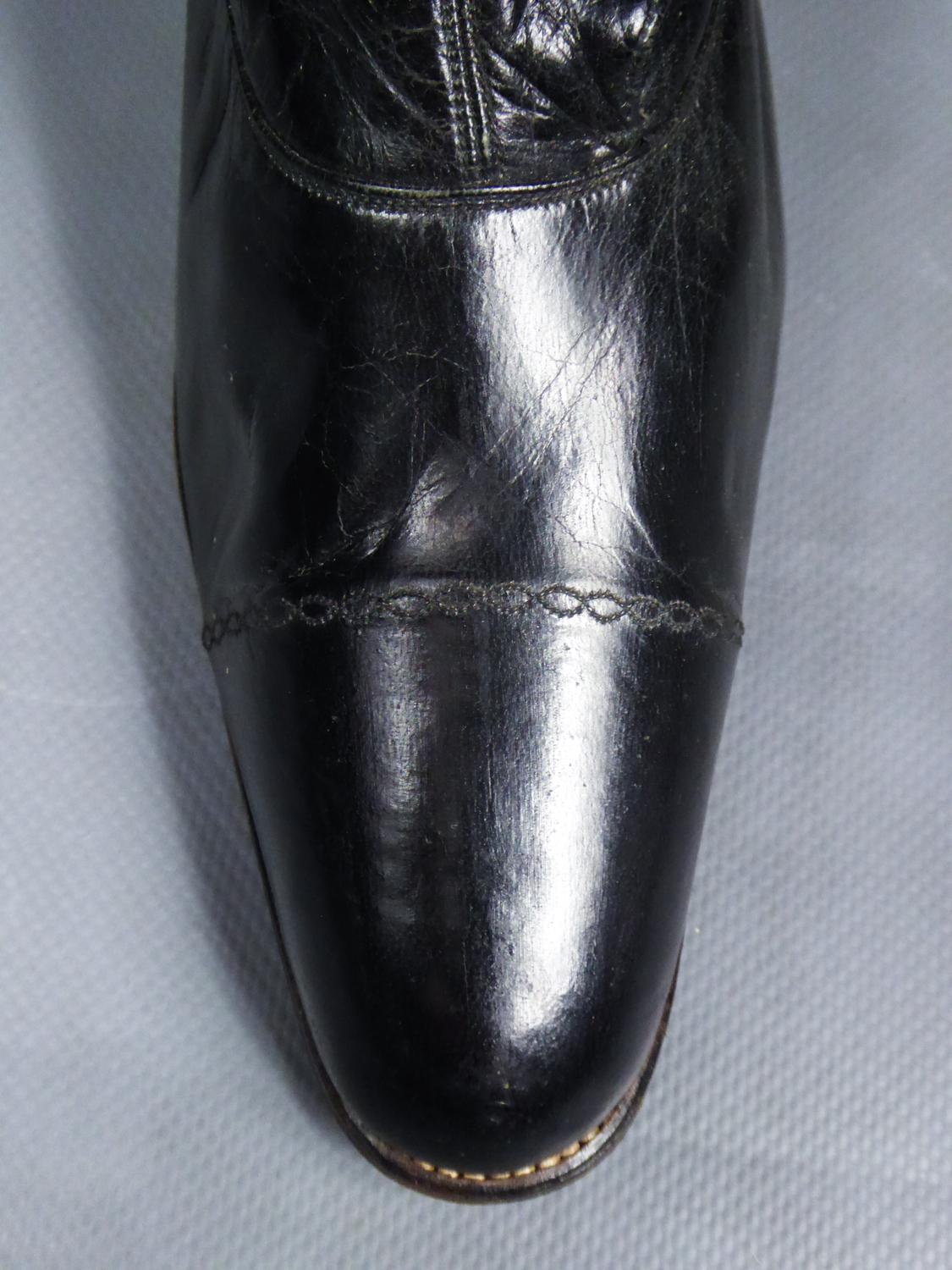 An Edwardian Pair of woman's leather boots - French Belle Epoque Circa 1895 3