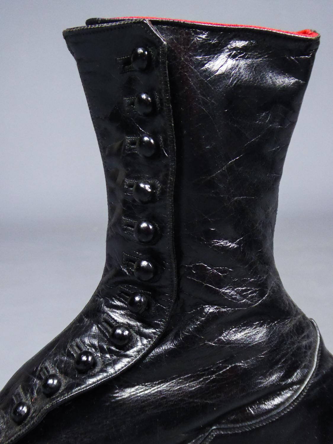 An Edwardian Pair of woman's leather boots - French Belle Epoque Circa 1895 2