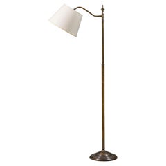 Antique Edwardian Patinated Brass Reading Lamp