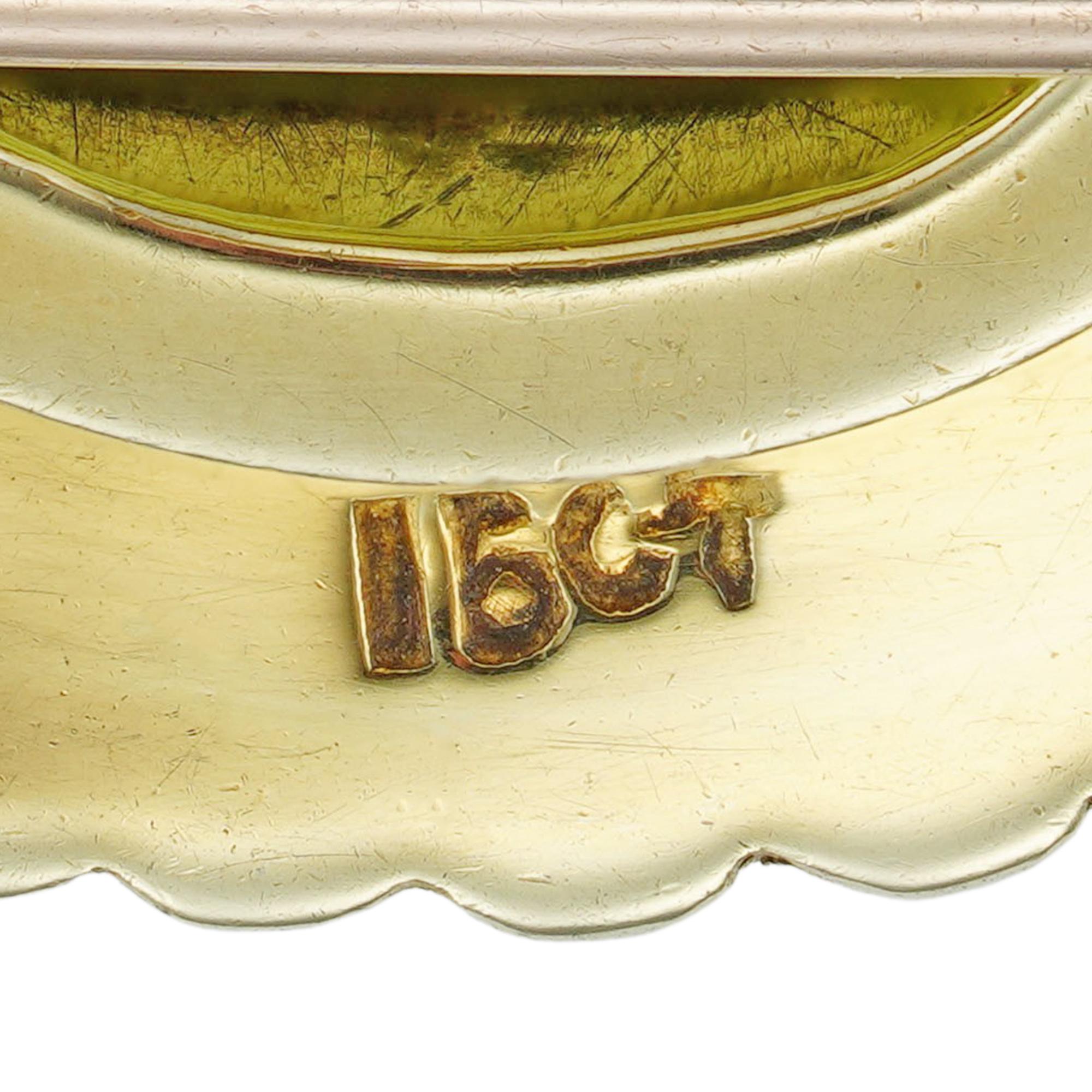 Oval Cut An Edwardian peridot, pearl and enamel brooch