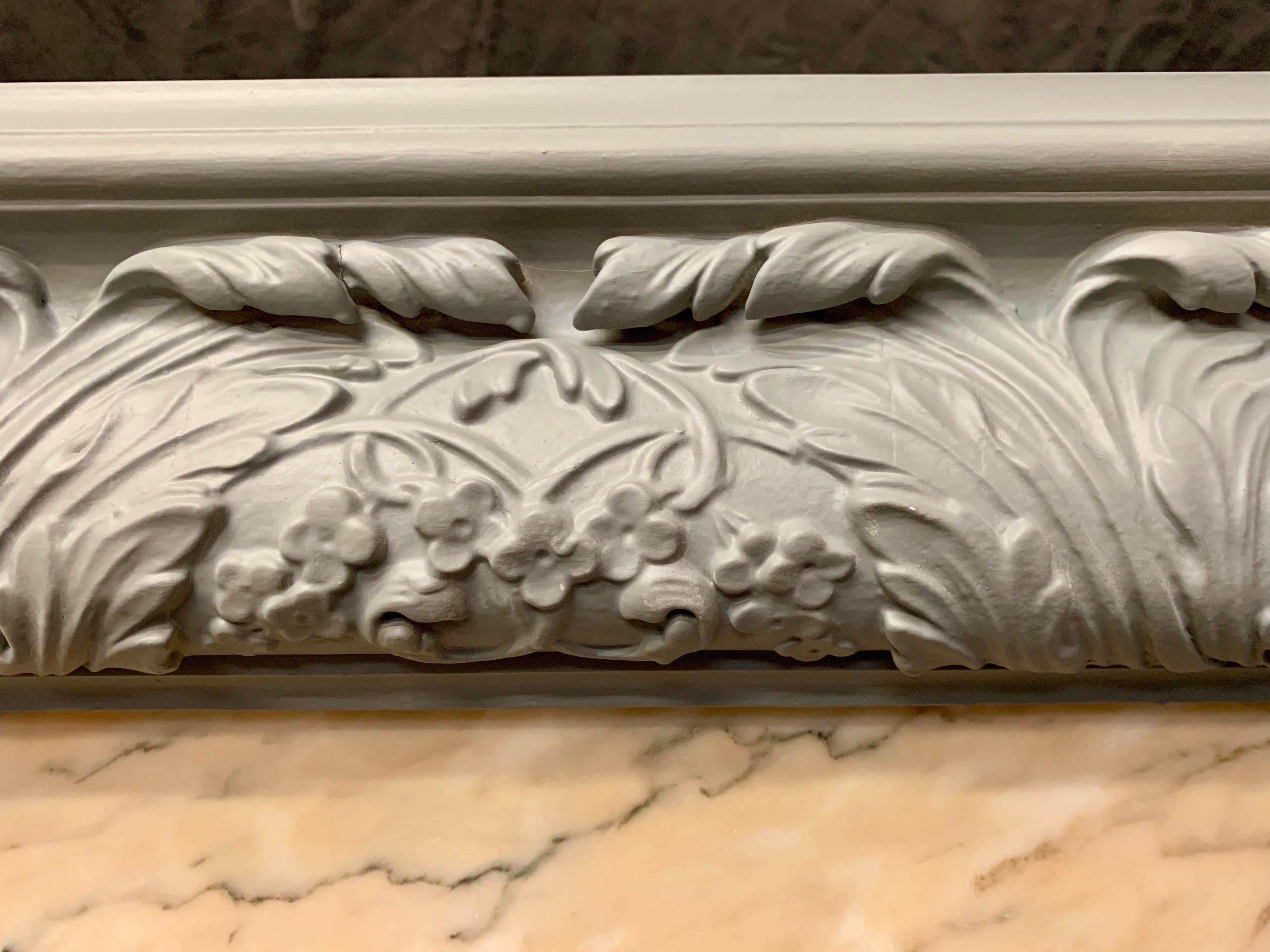 Edwardian Period Wood and Gesso Bolection Fireplace Surround 3