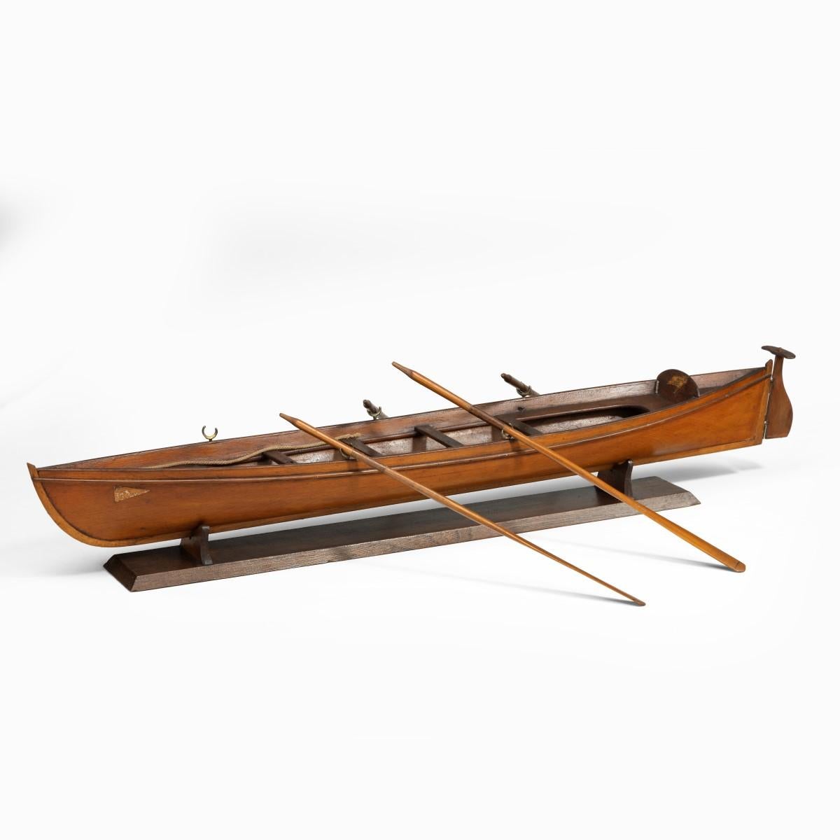 Early 20th Century Edwardian Pine Five-Oar Rowing Skiff For Sale