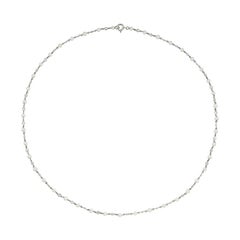 An Edwardian Platinum Seed Pearl And Diamond Chain