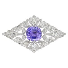 An Edwardian sapphire and diamond brooch