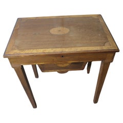 An Edwardian Satin Walnut Sewing Work Table