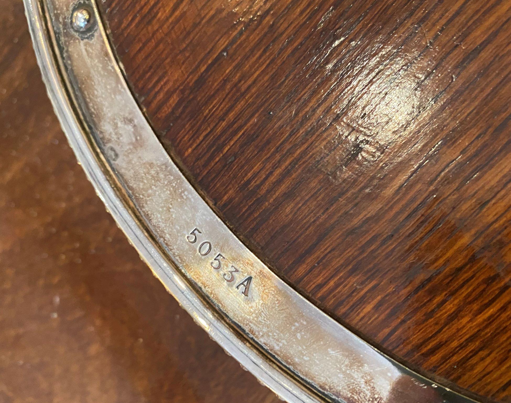 Edwardian Silver Plated and Oak Lined Tray For Sale 3