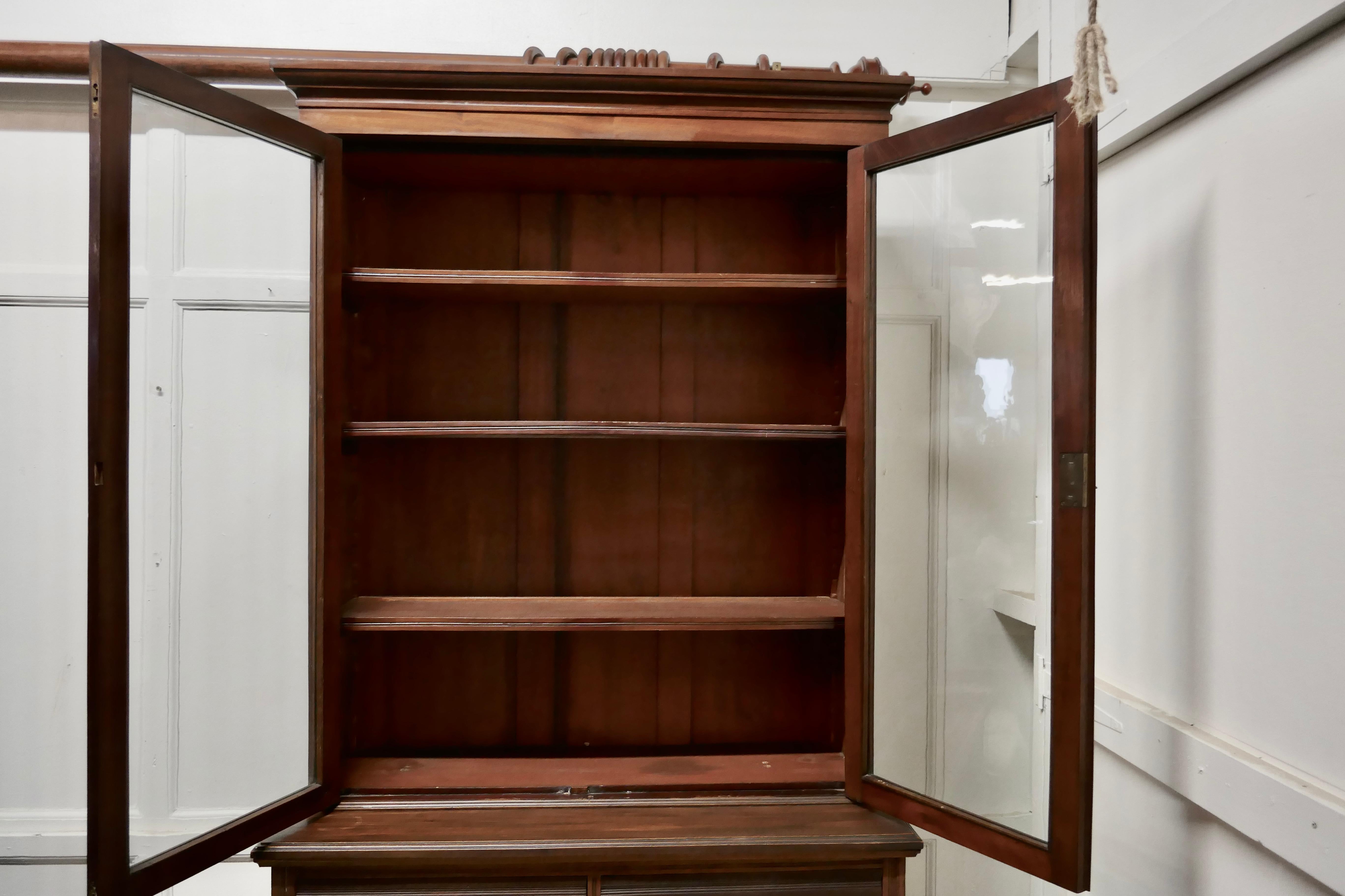 20th Century Edwardian Walnut Bookcase