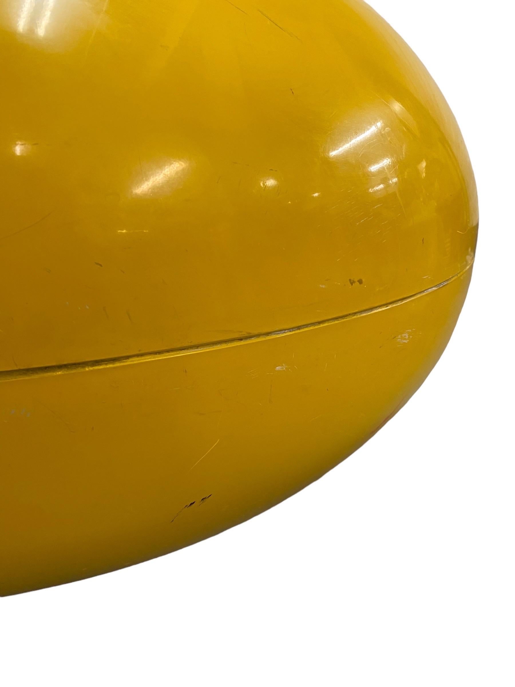 Fiberglass Yellow Eero Aarnio Iconic Pastilli 'Pastille' Chair, Fibreglass Asko, 1960s For Sale