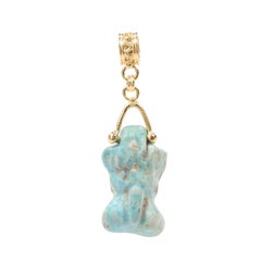 An Egyptian Faience Blue Charm Pendant