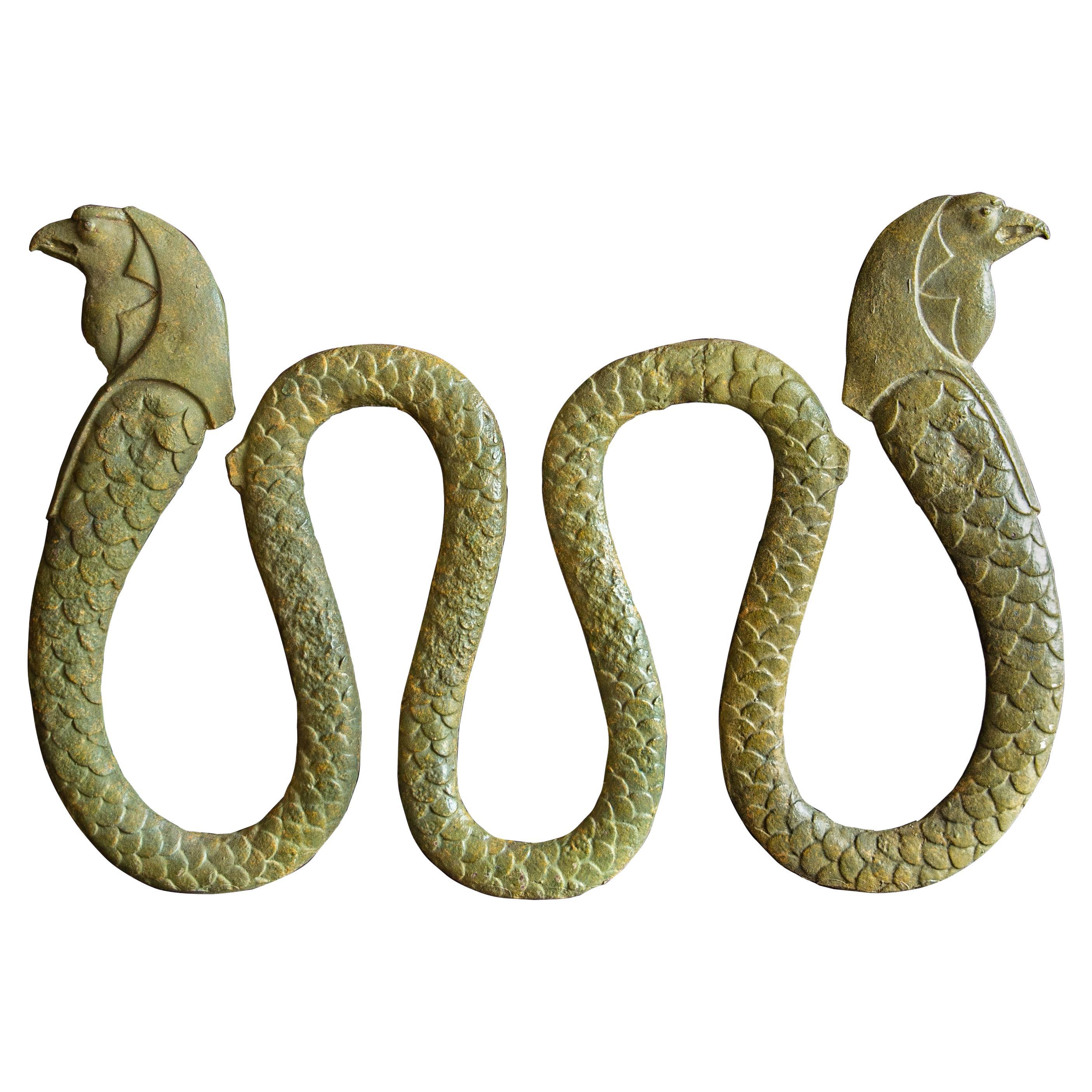 An Egyptian revival bronze wall hanging of Horus, Berlin Foundry - late 19th C