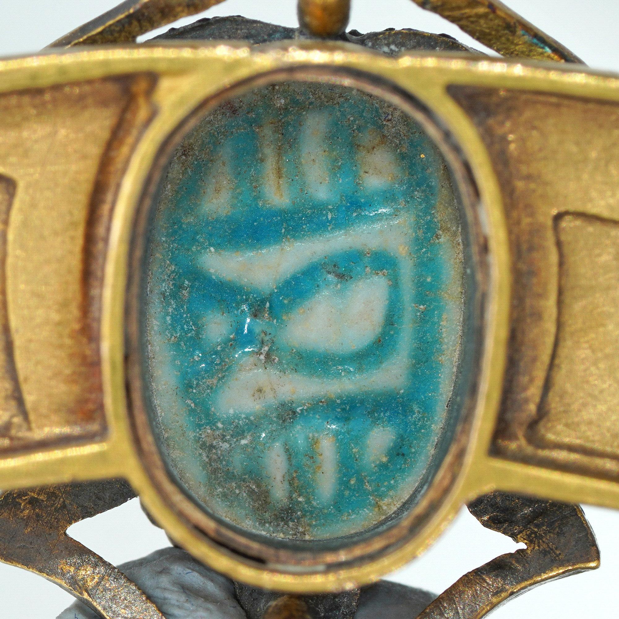 Egyptian Revival Scarab Brooch In Good Condition In London, GB