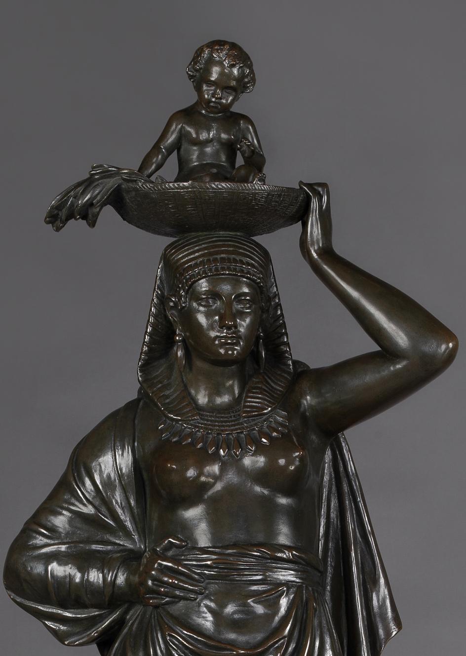 Patinated François Truphème (1820 -1880) - 'Moses and Jochebed' For Sale