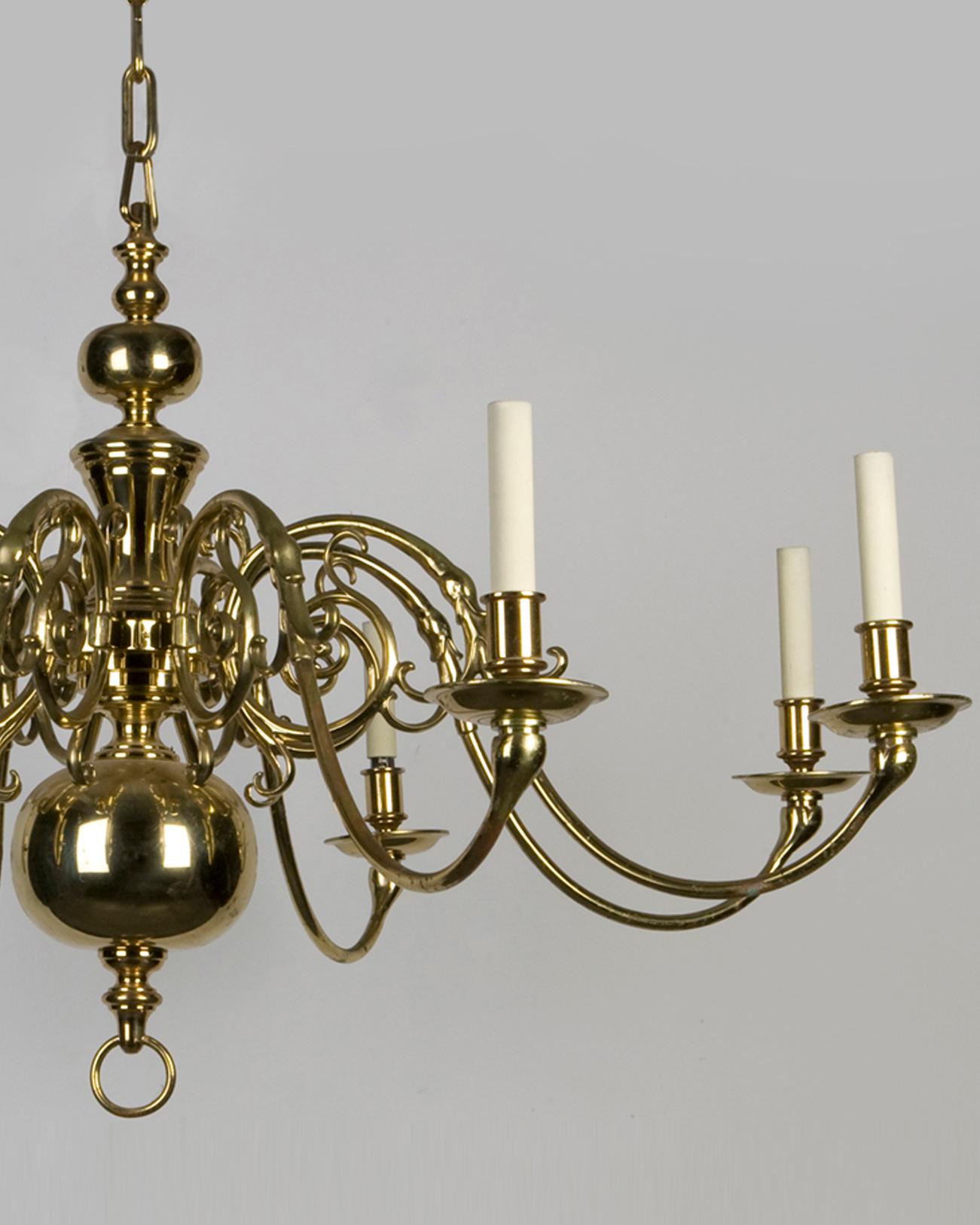 colonial brass chandelier