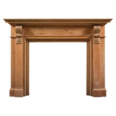 An Eighteenth Century Stripped Pine Chimneypiece of Good, Palladian Form
