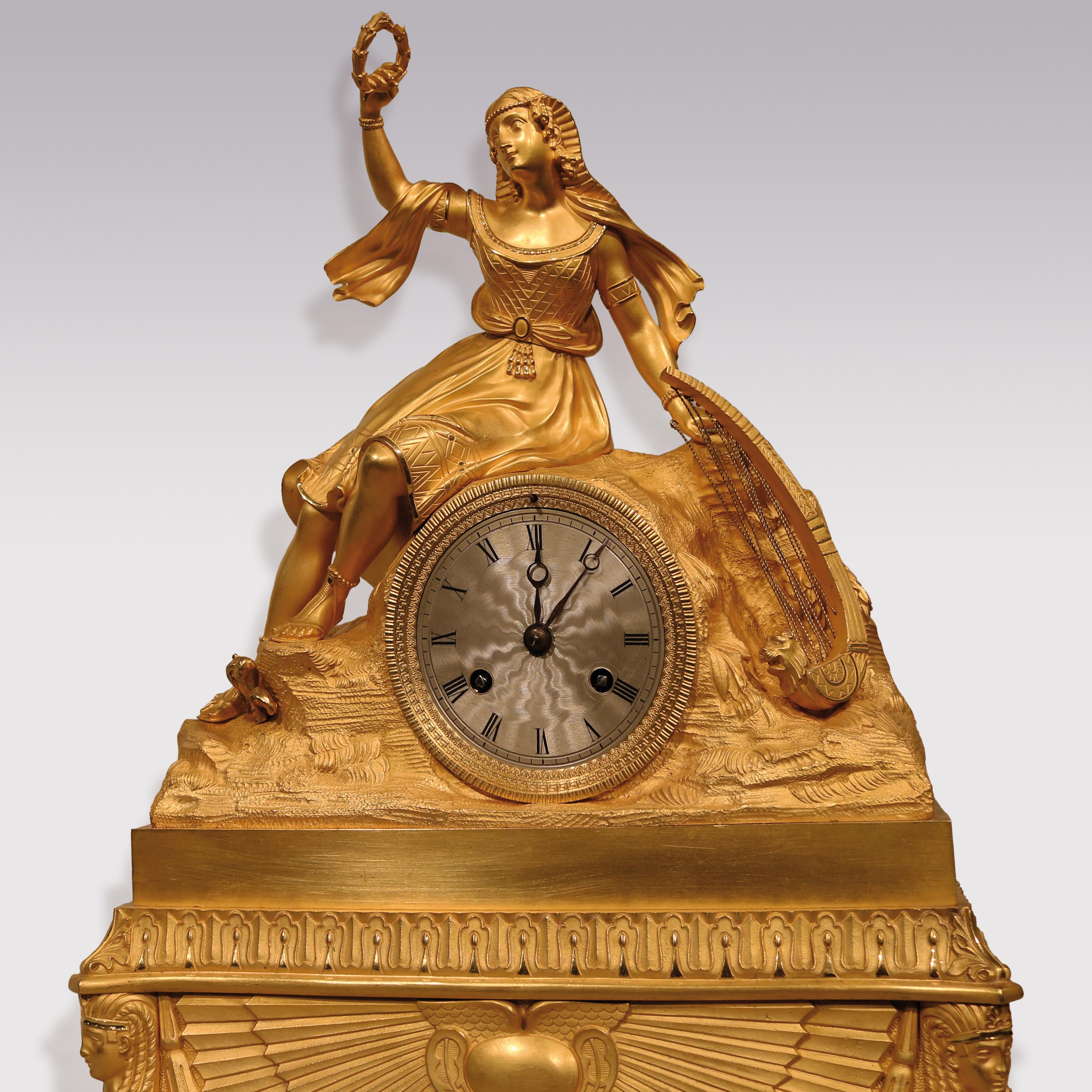 Empire Horloge française du 19ème siècle élaborée de T H Re Le Roy en vente