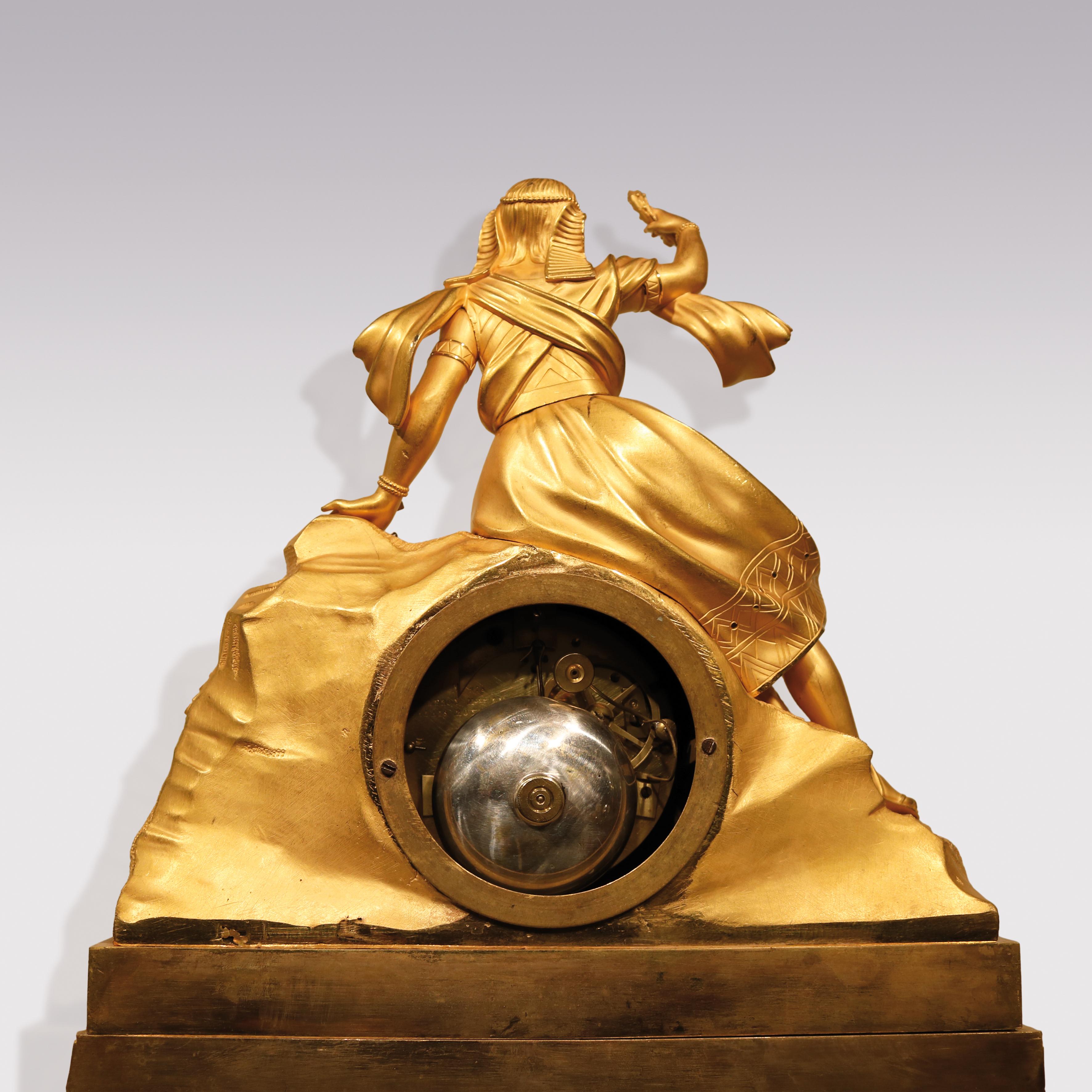 Bronze doré Horloge française du 19ème siècle élaborée de T H Re Le Roy en vente