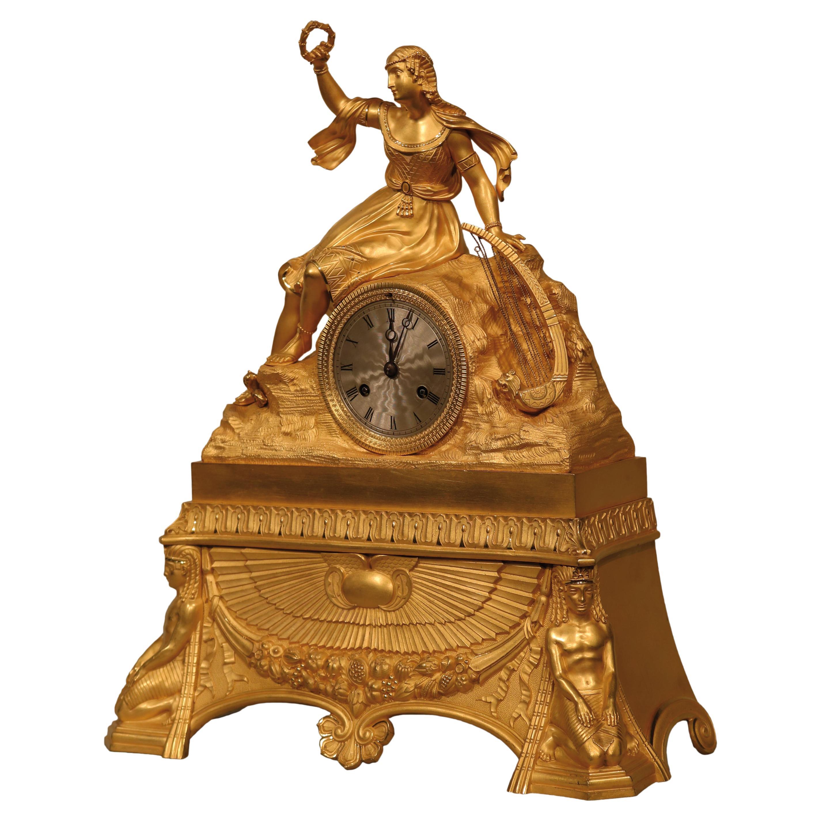 Elaborate 19th Century French Clock by T H Re Le Roy For Sale