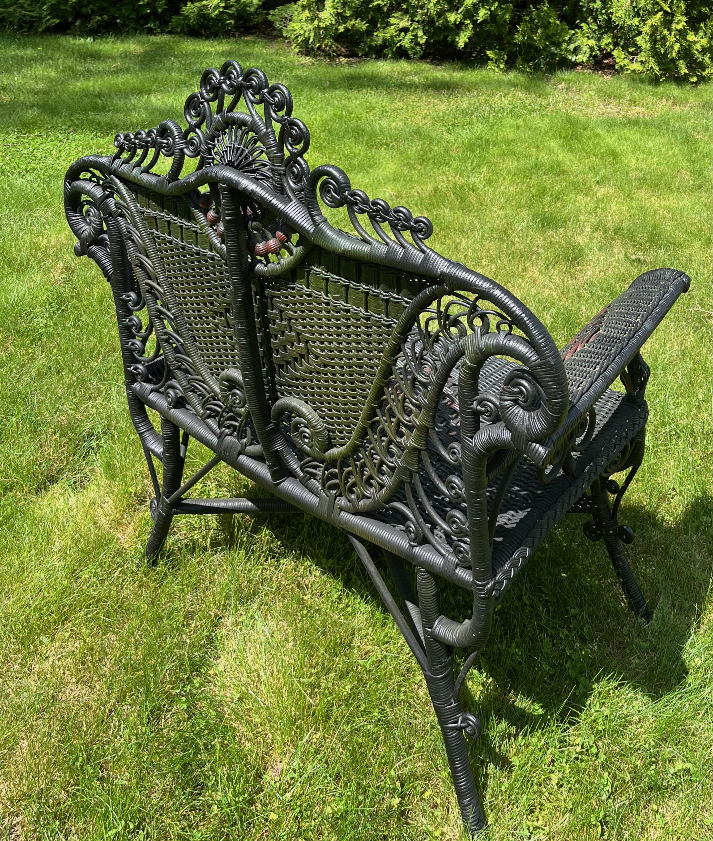 Américain Chaise de réception en osier en vente
