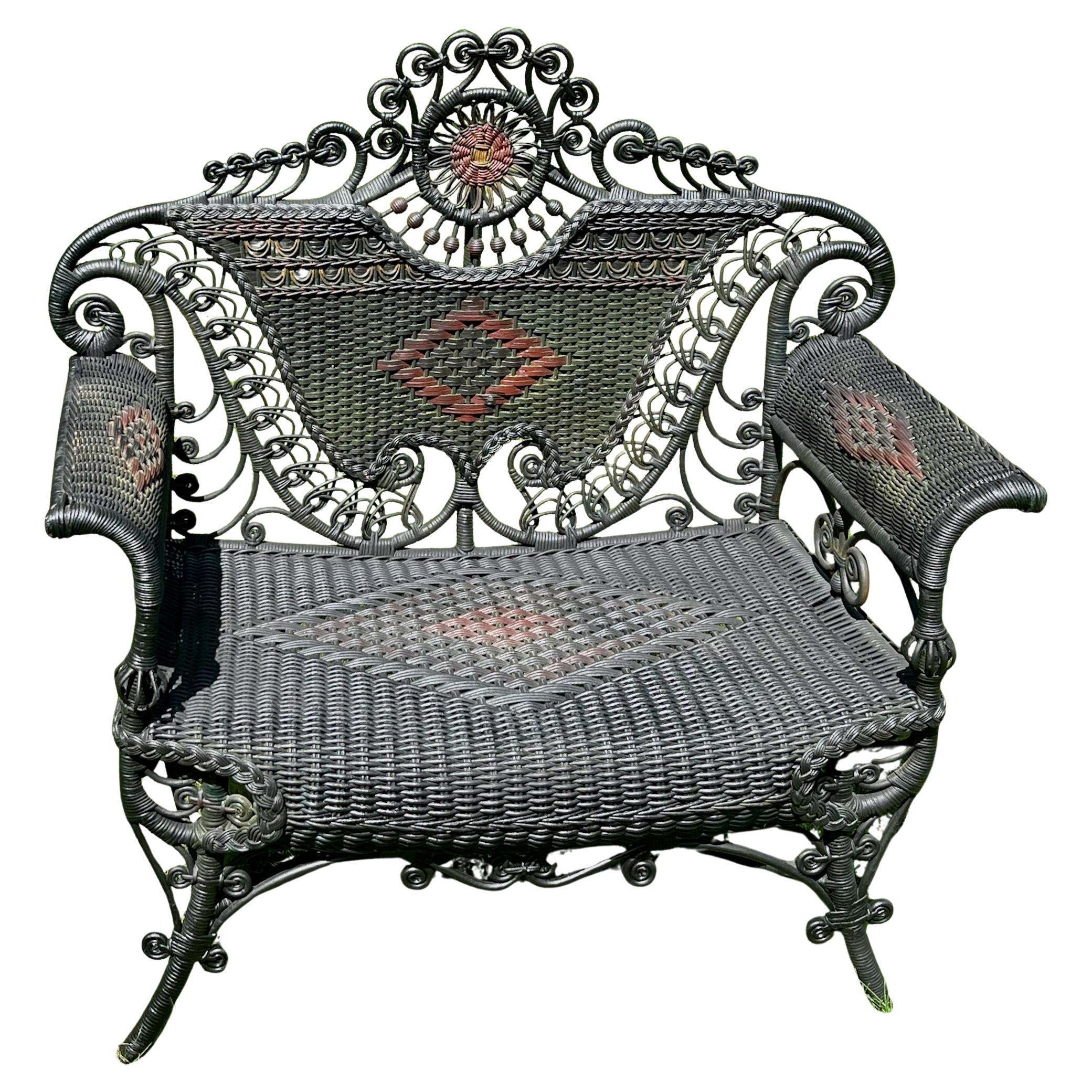 An Elaborate Wicker Reception Chair