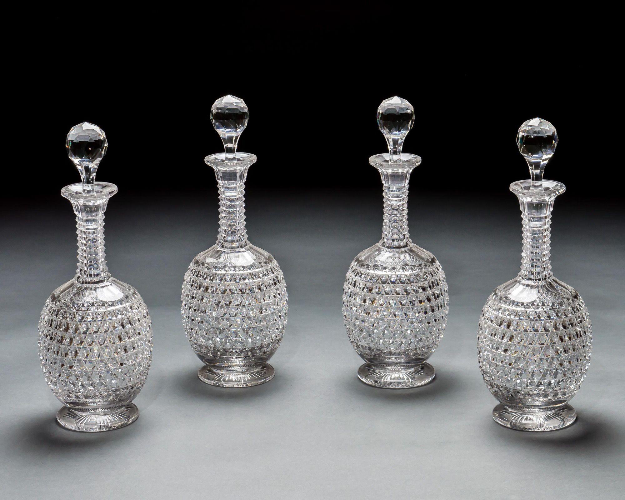 Victorian An Elaborately Cut Suite Of Decanter For Sale