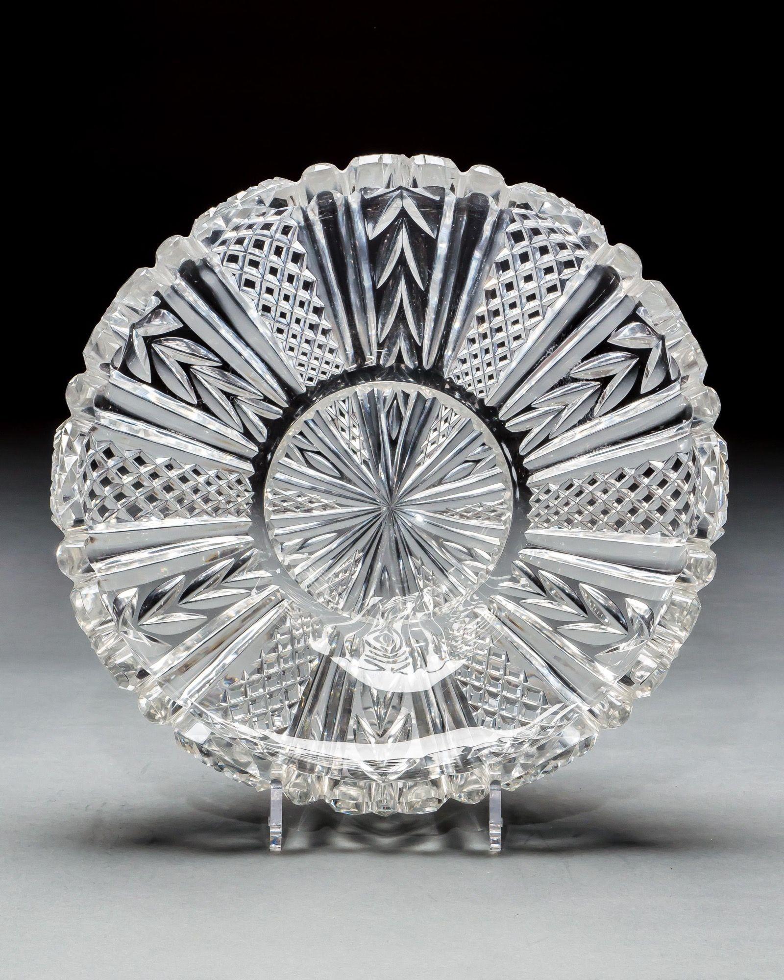 19th Century An Elaborately Cut Victorian Bowl For Sale