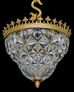 Elaborately Cut Victorian Bowl Light