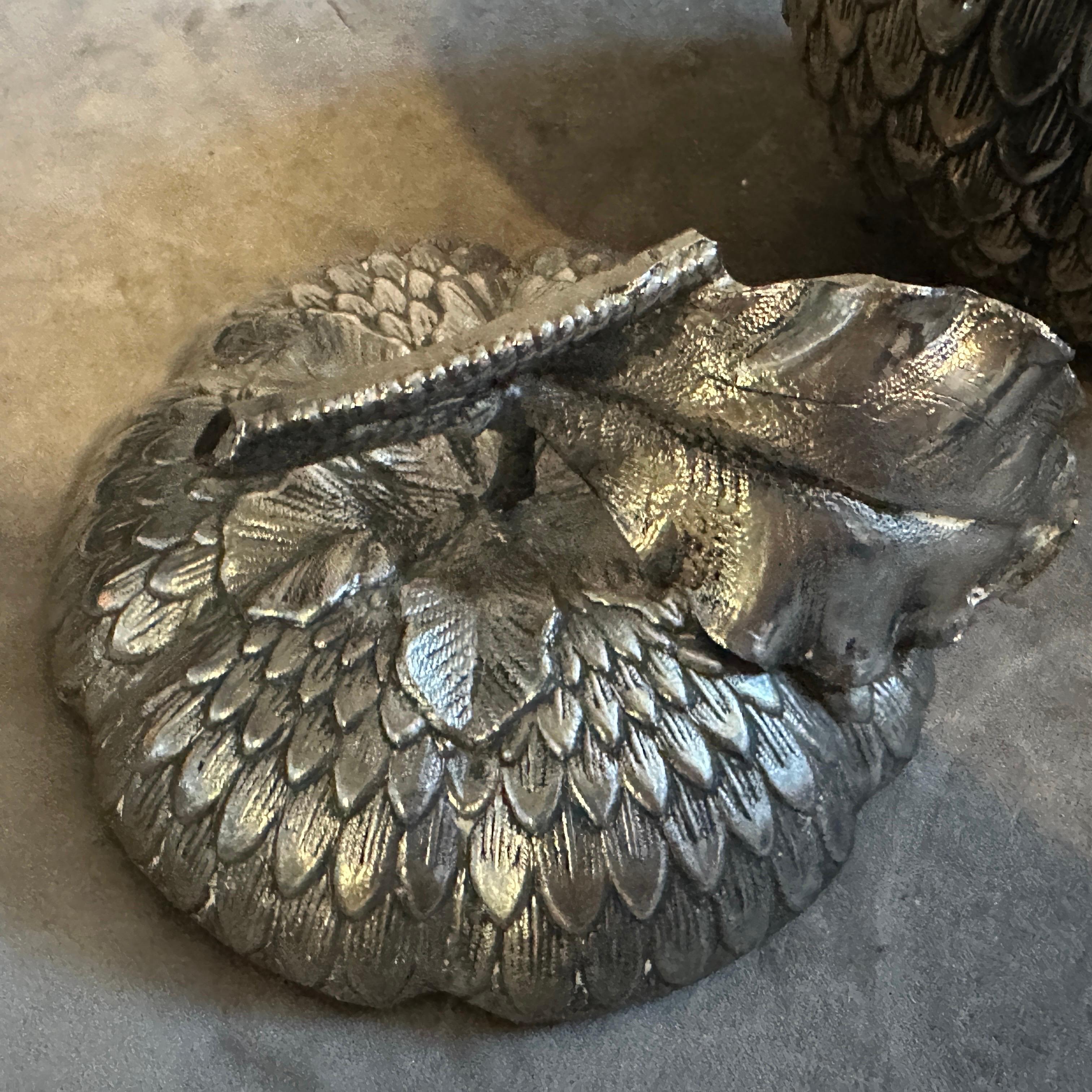 An Elegant 1970s Modern Pewter Ice Bucket made in Italy by Mauro Manetti For Sale 3