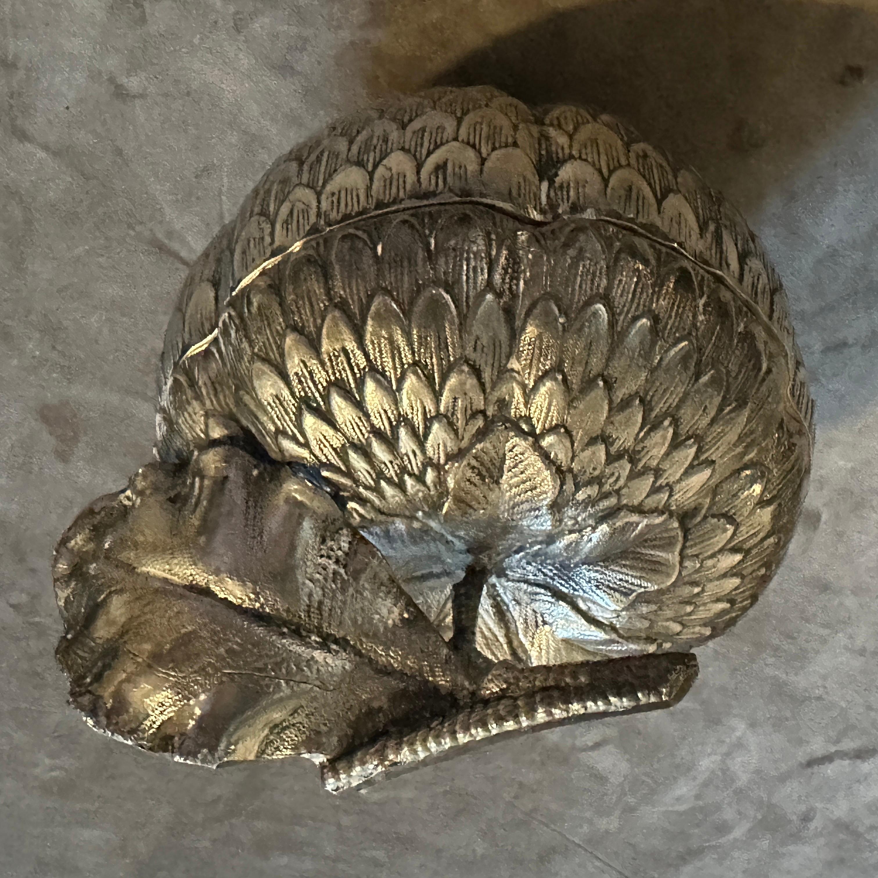 An Elegant 1970s Modern Pewter Ice Bucket made in Italy by Mauro Manetti For Sale 5