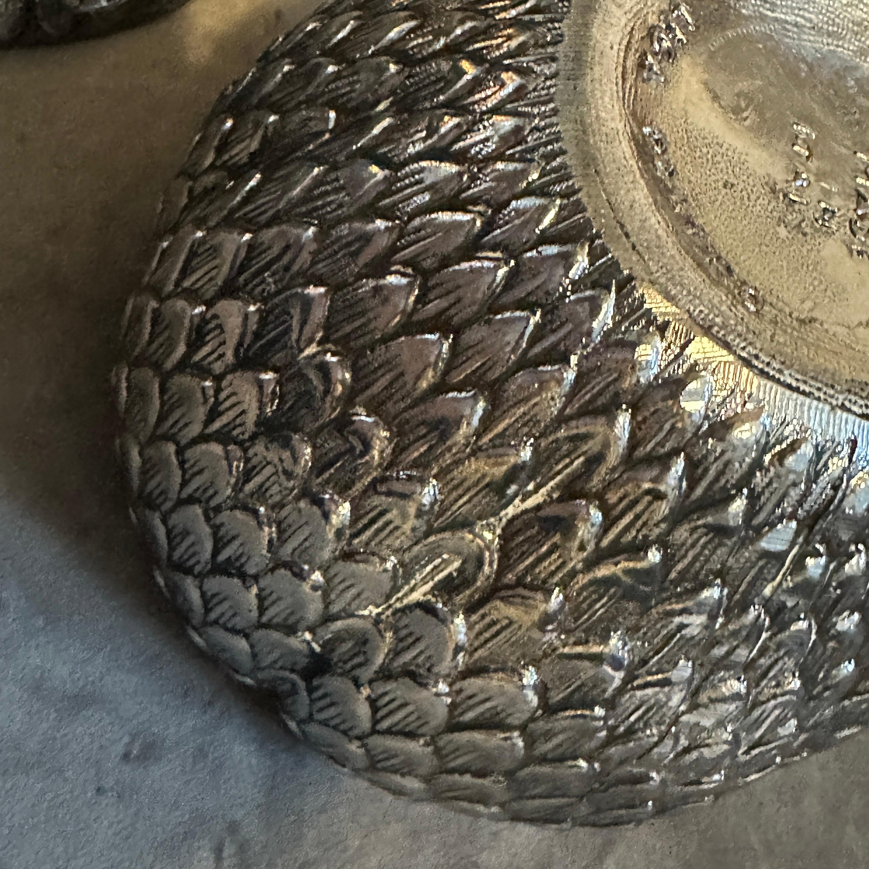 An Elegant 1970s Modern Pewter Ice Bucket made in Italy by Mauro Manetti For Sale 6