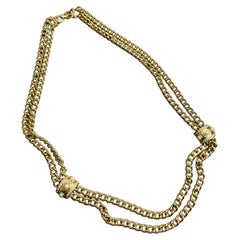 An Elegant 1980s Gilded Metal Necklace by Givenchy