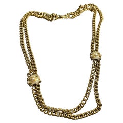 Vintage An Elegant 1980s Gilded Metal Necklace by Givenchy
