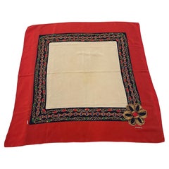An elegant 1980s Silk French Carré Scarf by Chanel