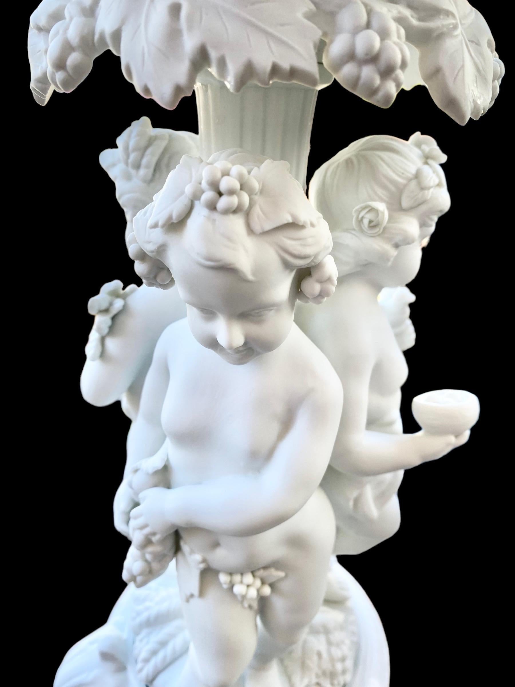 Elegant 19th Century English Parian Porcelain Centerpiece 3