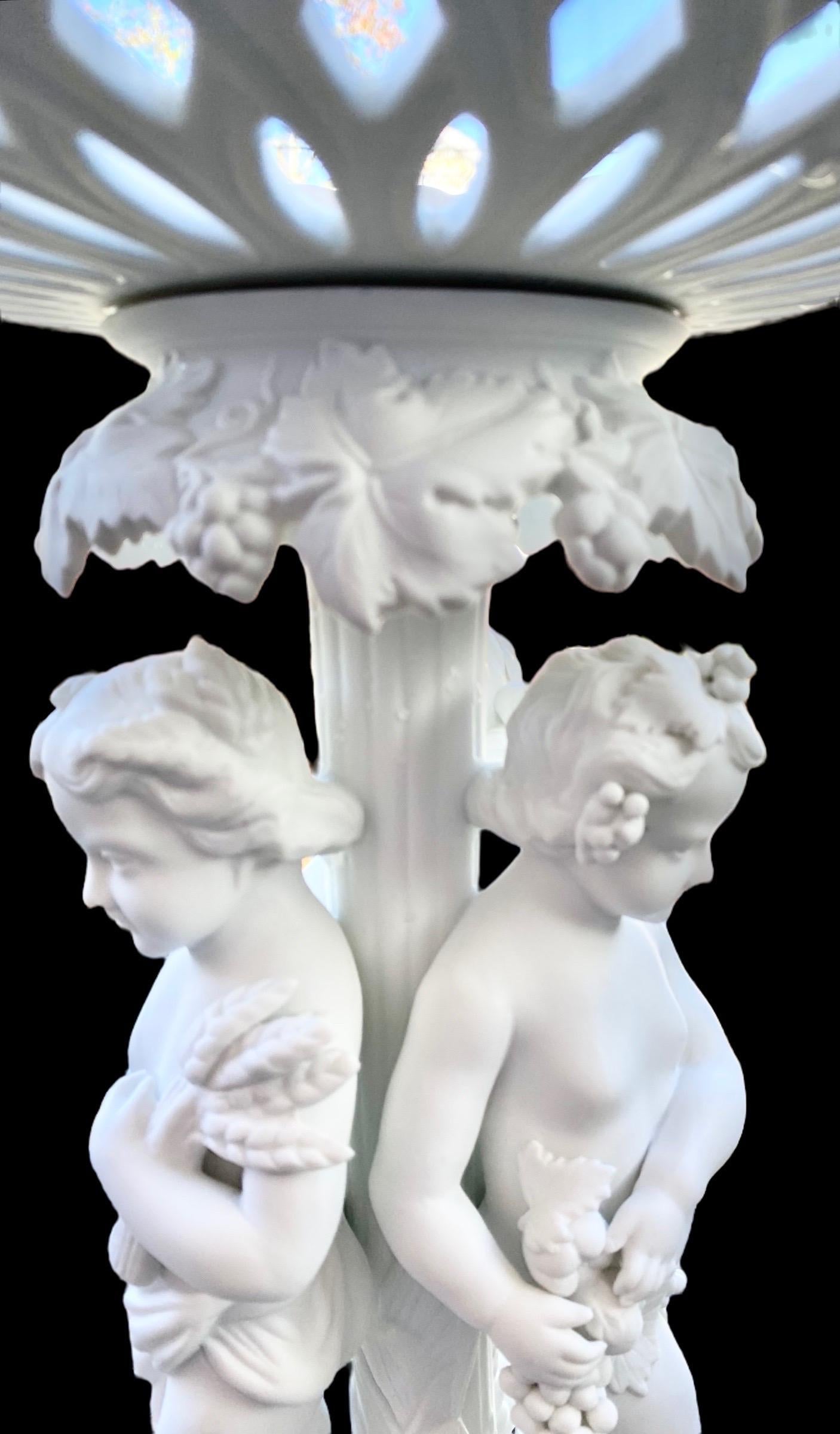 Elegant 19th Century English Parian Porcelain Centerpiece 6