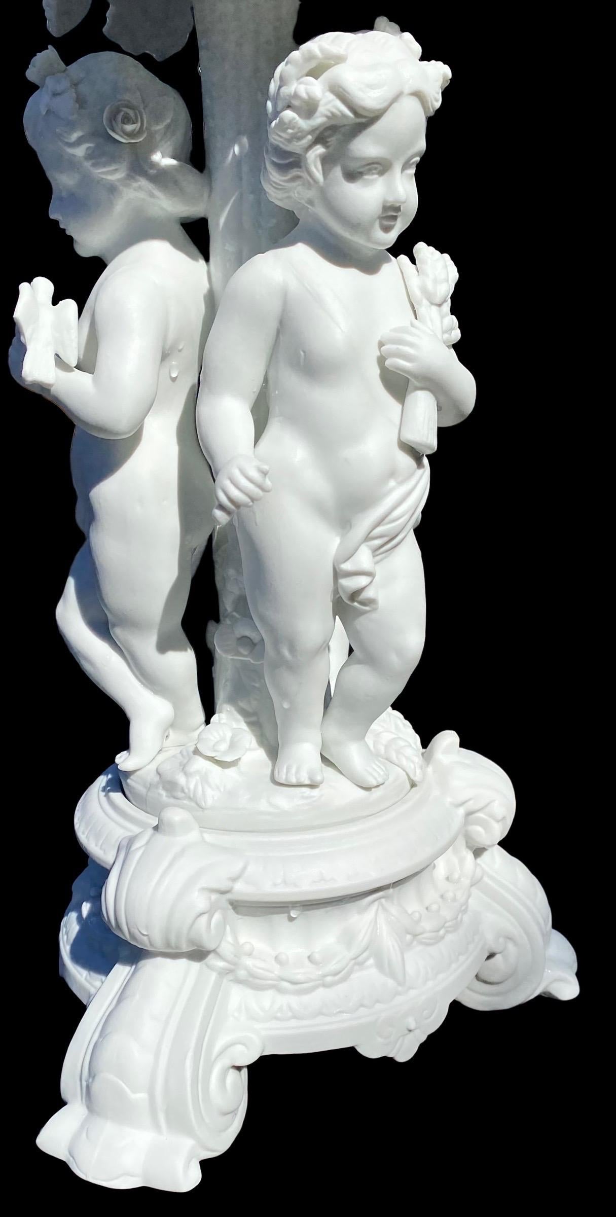 Glazed Elegant 19th Century English Parian Porcelain Centerpiece