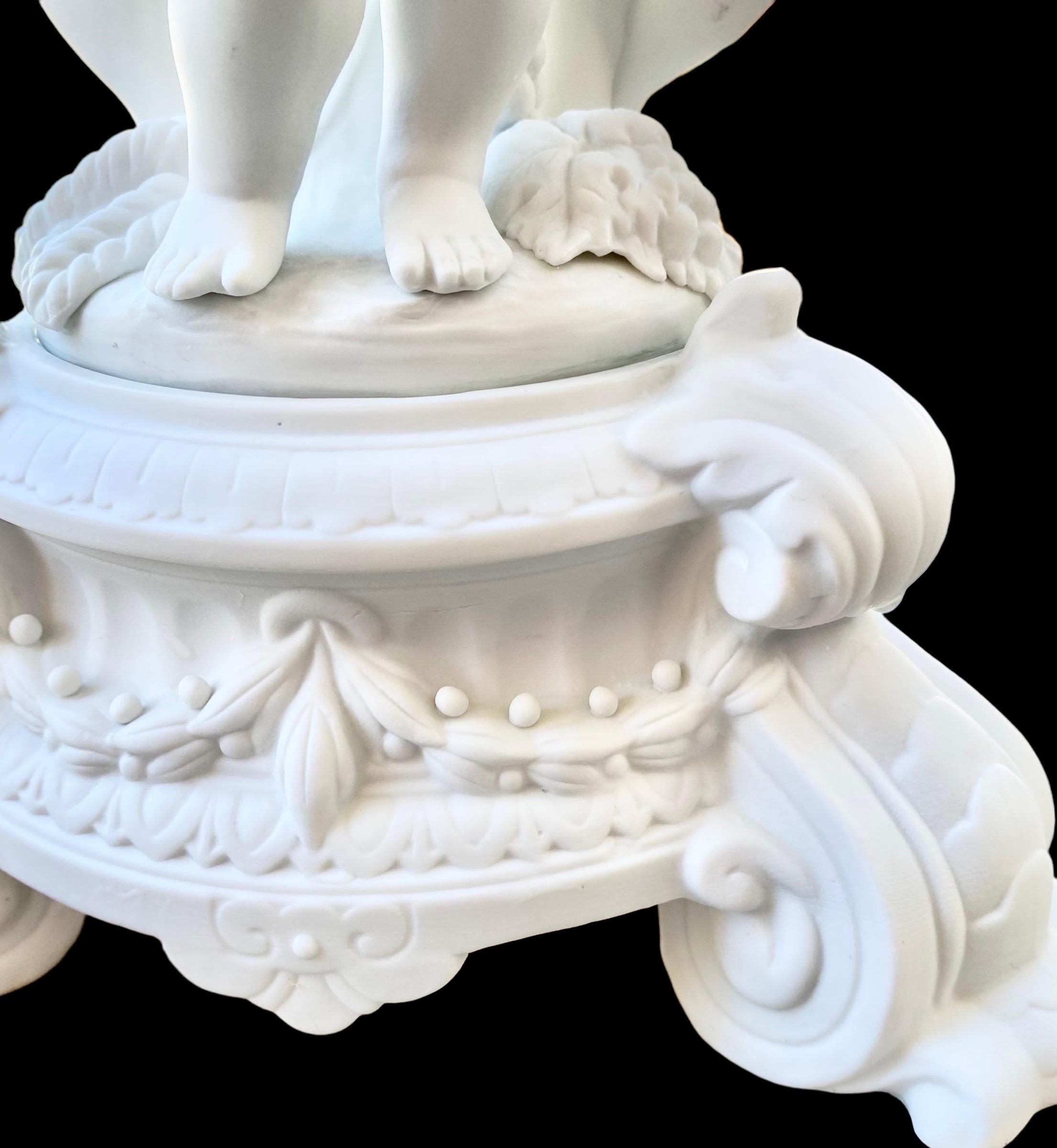 Elegant 19th Century English Parian Porcelain Centerpiece 2