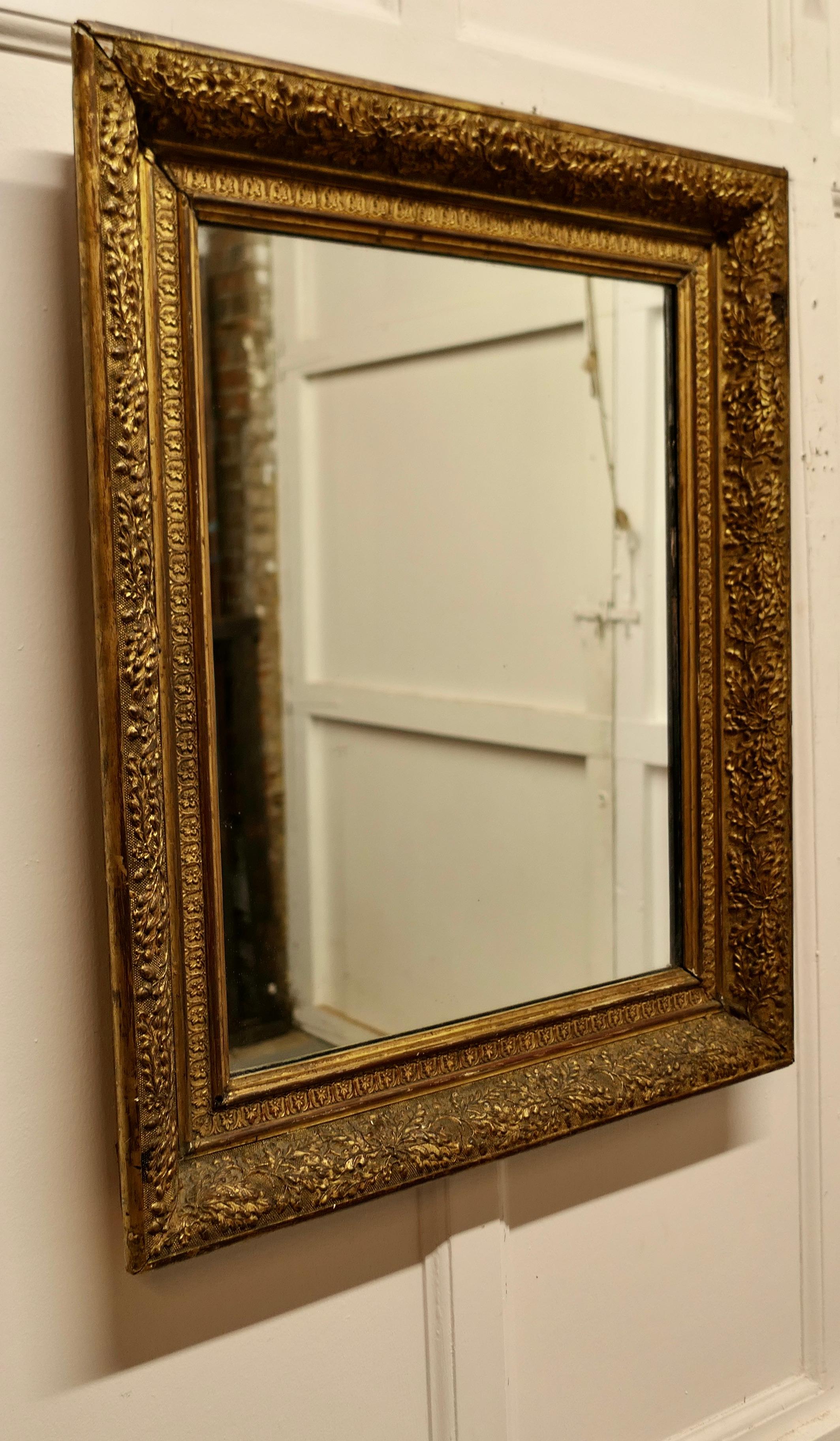 French Provincial An Elegant 19th Century Gilt Wall Mirror    For Sale