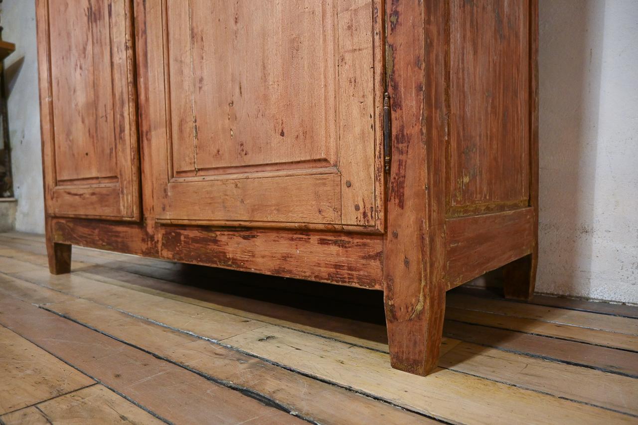 A Tall Large 'square' 19th Century French Painted Fruitwood Cupboard - Sideboard 8