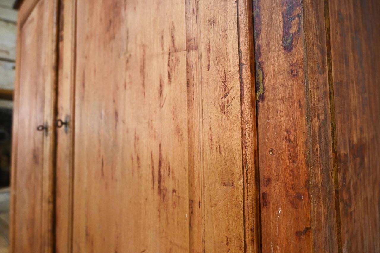 A Tall Large 'square' 19th Century French Painted Fruitwood Cupboard - Sideboard 9