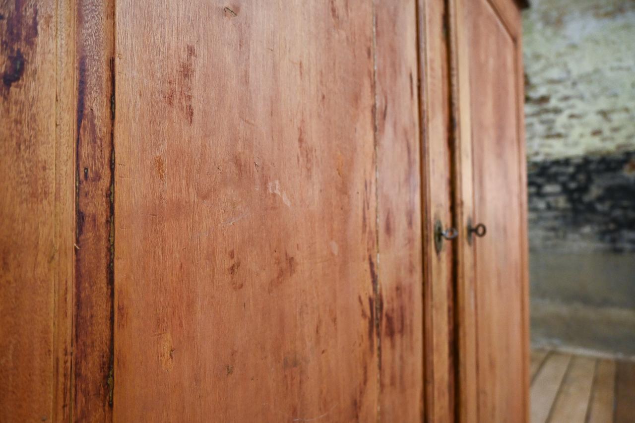 A Tall Large 'square' 19th Century French Painted Fruitwood Cupboard - Sideboard 4