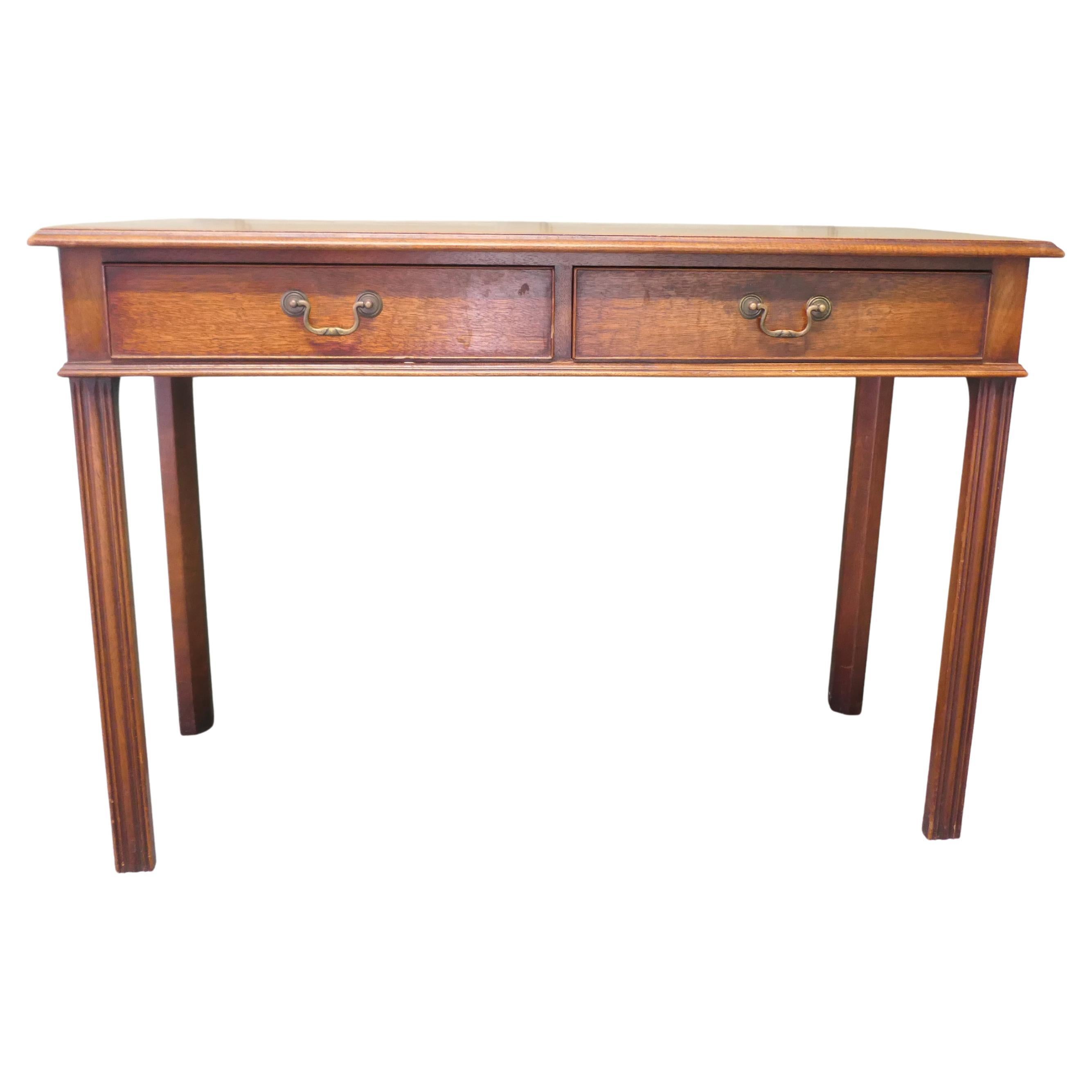 An Elegant 2 Drawer Writing Table or Reception Desk