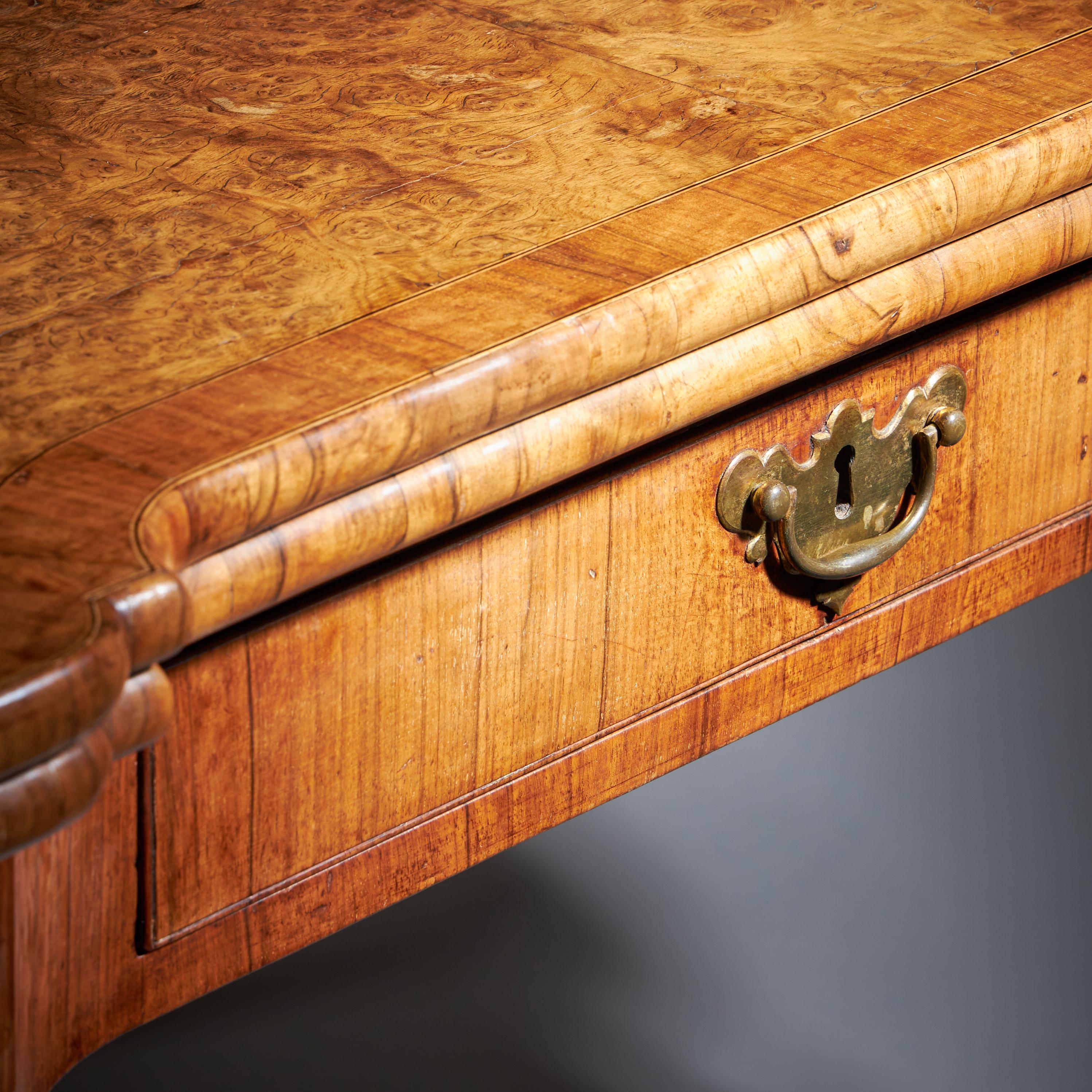 An Elegant and Rare George II Pollard Oak and Walnut Card Table, Circa 1740 For Sale 2