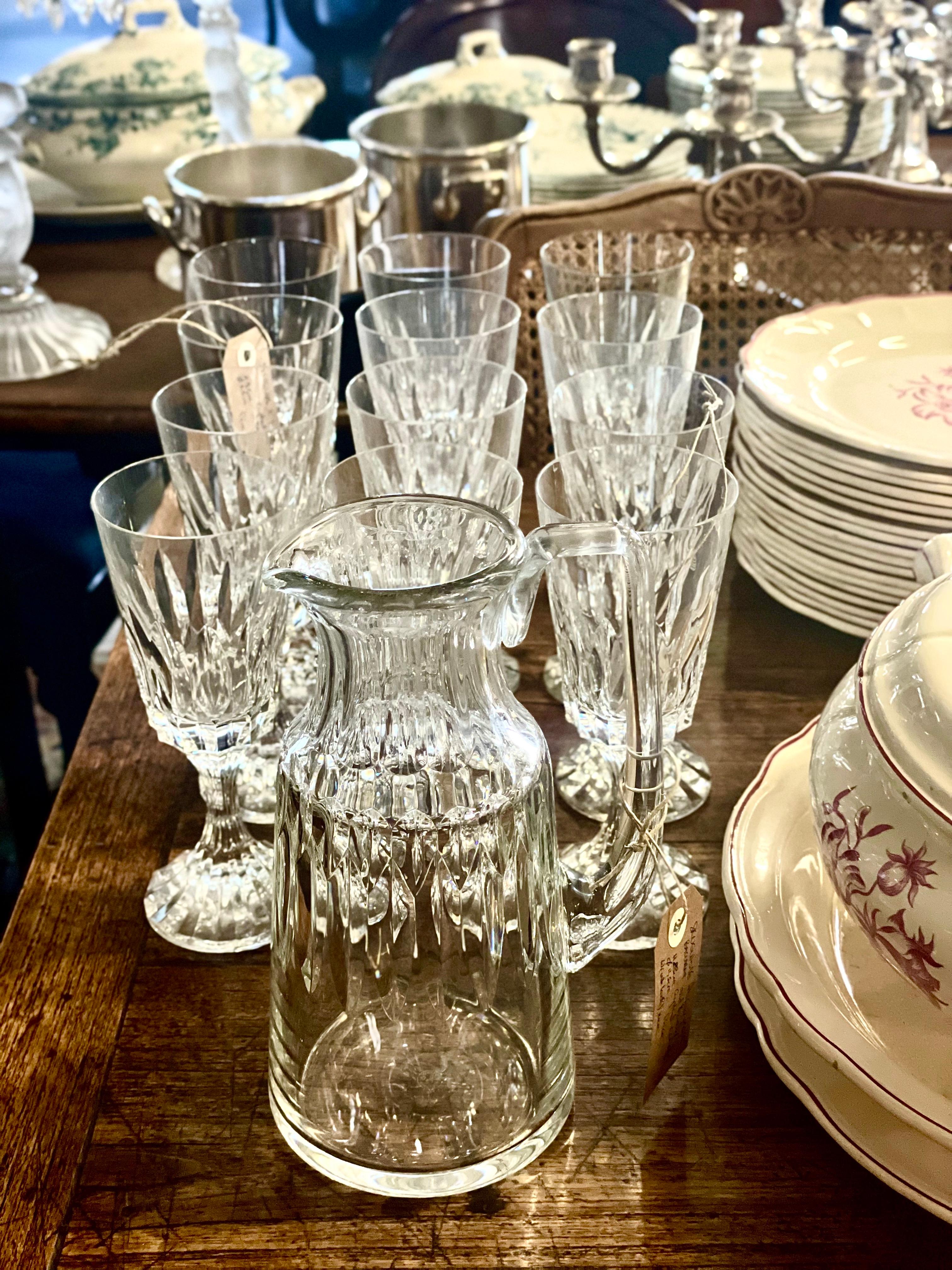 French Baccarat Crystal Pitcher For Sale