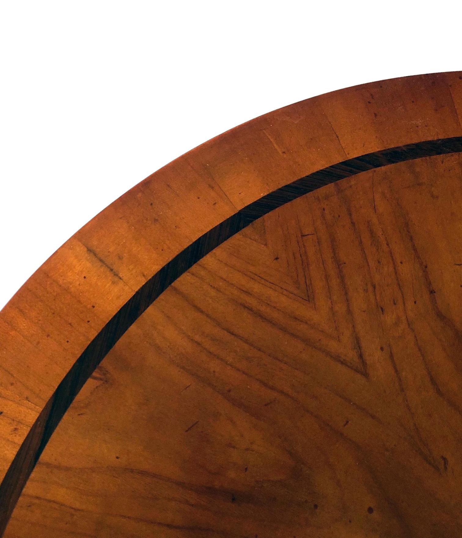 American Elegant Biedermeier Style Cherrywood Circular Side Table
