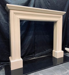 Elegant Bolection Fireplace Surround in Crema Marfil