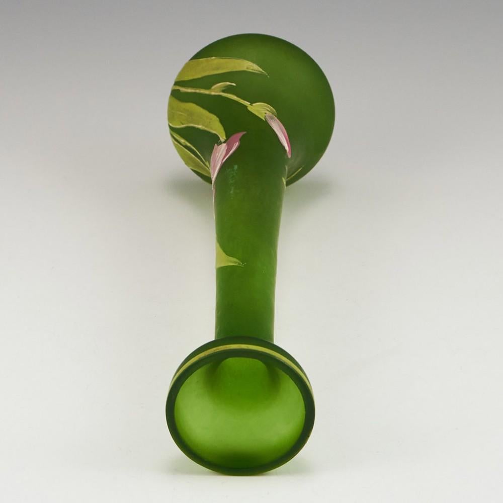 An Elegant Carl Goldberg Enamelled Glass Vase, c1900 In Excellent Condition For Sale In Tunbridge Wells, GB