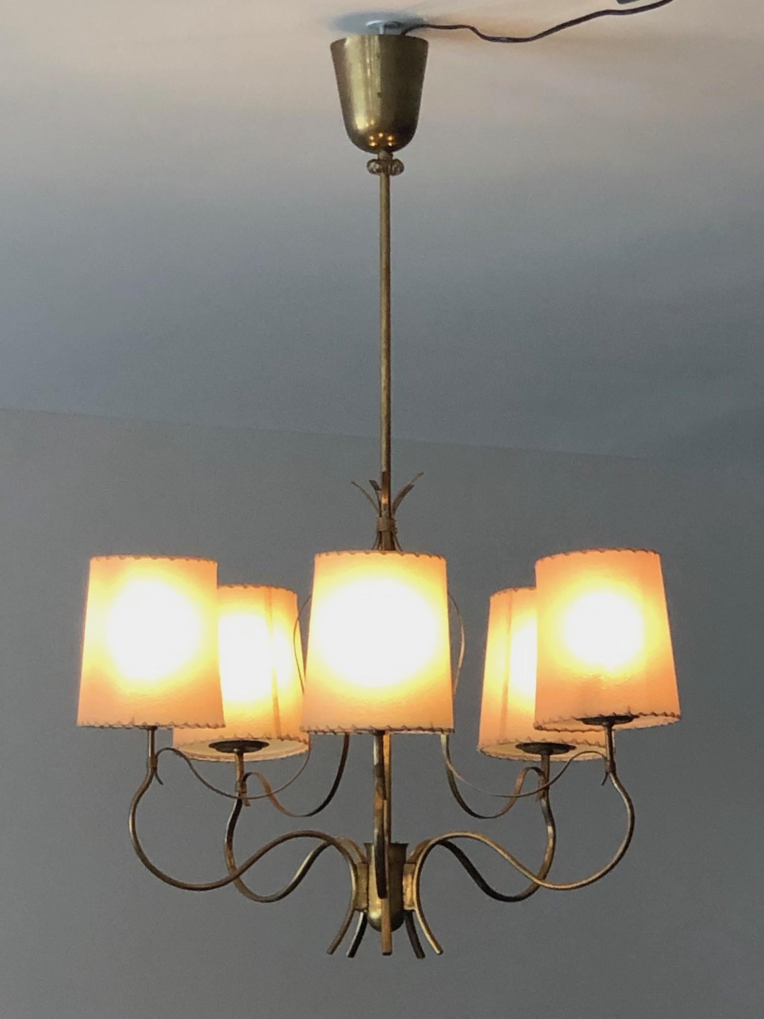 Elegant Chandelier by Paavo Tynell 3