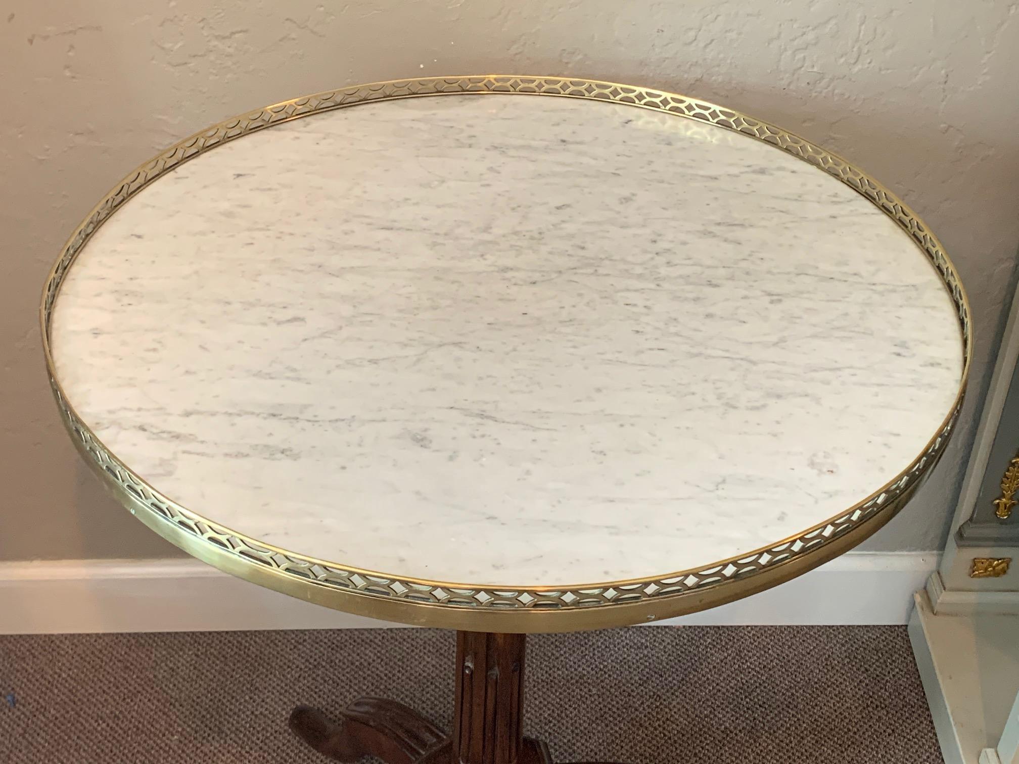 Elegant Directoire Gueridon with Marble Top For Sale 10