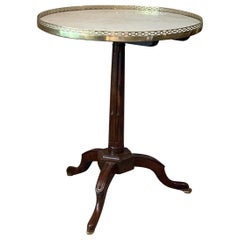 Antique Elegant Directoire Gueridon with Marble Top