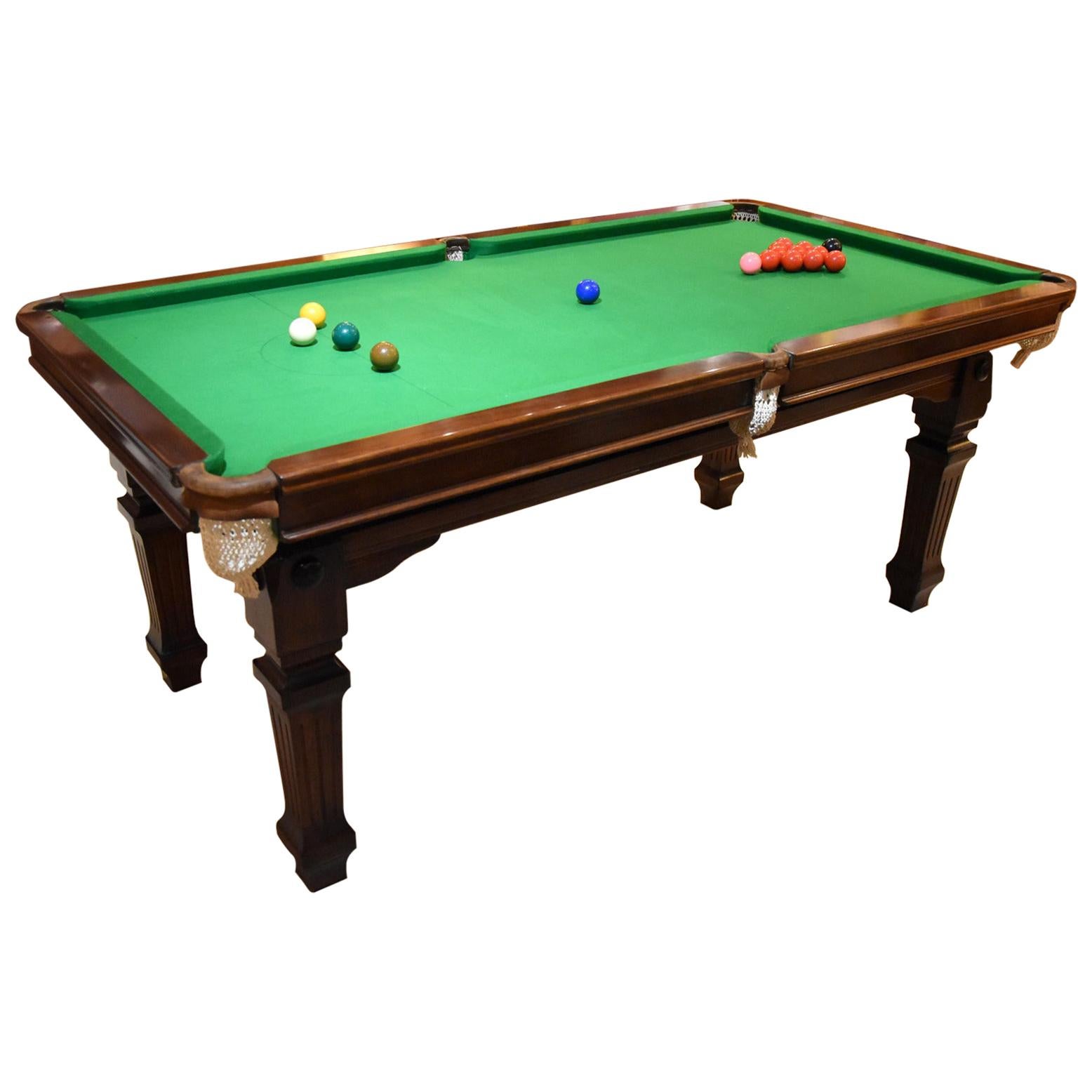 Elegant Edwardian Metamorphic Snooker Table by Riley and Sons For Sale